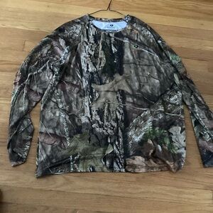 Mossy oak camo polyester extra large long sleeve tee shirt